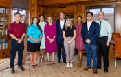 2023 Graduate Fellows pictured with President Hartzell and Provost Wood